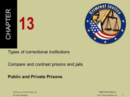 13 CHAPTER Types of correctional institutions
