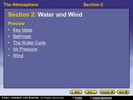 Section 2: Water and Wind