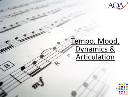 Tempo, Mood, Dynamics & Articulation