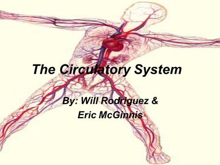 The Circulatory System By: Will Rodriguez & Eric McGinnis.