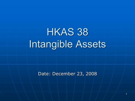 HKAS 38 Intangible Assets