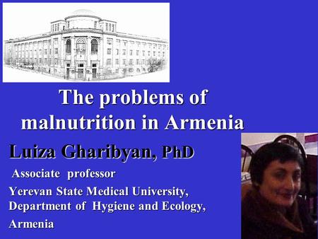 The problems of malnutrition in Armenia