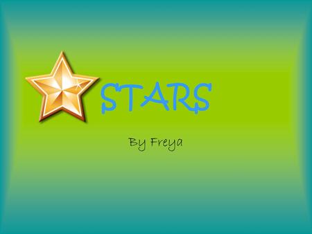 STARS By Freya.