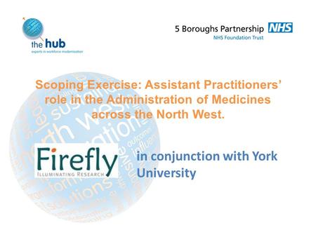 Scoping Exercise: Assistant Practitioners’ role in the Administration of Medicines across the North West. in conjunction with York University.