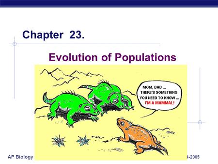 Evolution of Populations