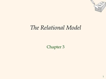 1 The Relational Model Chapter 3. 2 Why Study the Relational Model?  Most widely used model.  Vendors: IBM, Informix, Microsoft, Oracle, Sybase, etc.