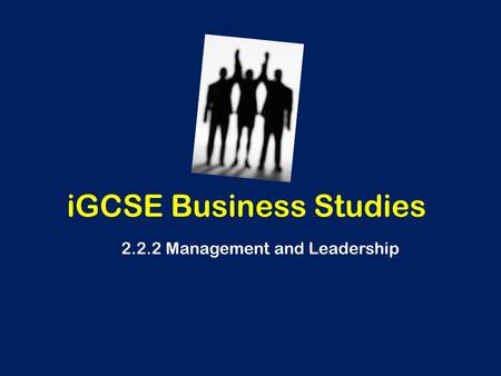 iGCSE Business Studies