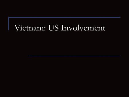 Vietnam: US Involvement. Vietnam’s History French Indochina Revolts  Ho Chi Minh – Indochinese Communist Party WWII  Japan  Minh returns to form Vietminh.