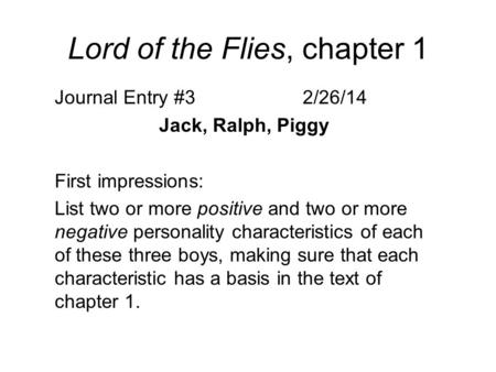 Реферат: Lord Of The Flies Character Analysis Of