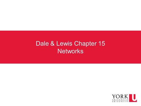 Dale & Lewis Chapter 15 Networks. What is a computer network? A collection of computing devices that are connected in various ways in order to communicate.