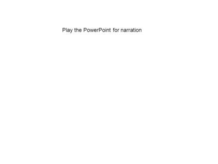 Play the PowerPoint for narration