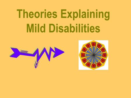 Theories Explaining Mild Disabilities. Theories Historically Religion--understand man’s relation to god Philosophy--understand meaning of individual’s.
