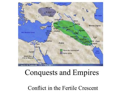 Conquests and Empires Conflict in the Fertile Crescent.