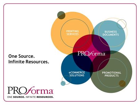 One Source. Infinite Resources.. Proforma. One Source. Infinite Resources. As a businessperson, you know how important making the right connections can.