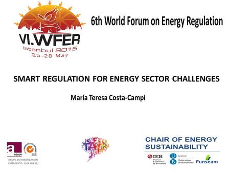 SMART REGULATION FOR ENERGY SECTOR CHALLENGES. 2 Power Sector Challenges Decarbonisation Security of Supply Competitiveness Smart Regulation POWER SECTOR.