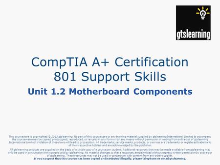 CompTIA A+ Certification 801 Support Skills