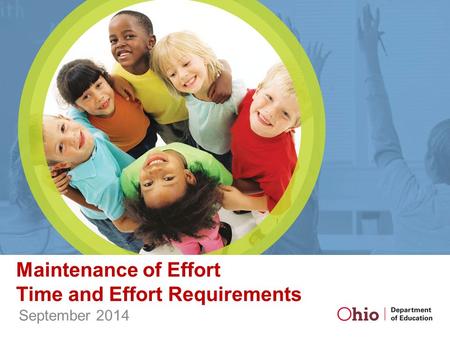 Maintenance of Effort Time and Effort Requirements September 2014.