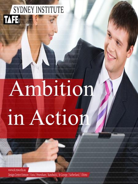 Ambition in Action. Ambition in Action www.sit.nsw.e du.au HEAD TEACHER DEVELOPMENT PROGRAM – FINANCE MANAGEMENT ACTIVITY WORKBOOK.