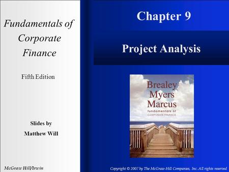 Chapter 9 Project Analysis Fundamentals of Corporate Finance
