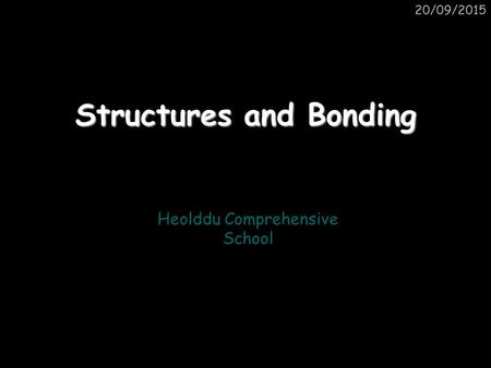 Structures and Bonding