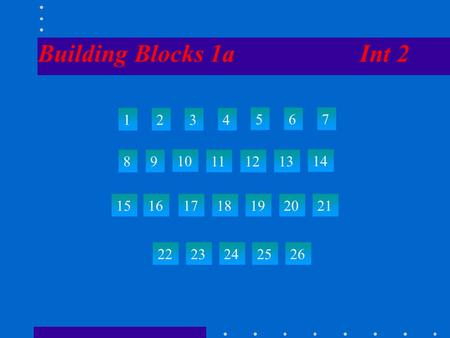 Building Blocks 1a Int 2 1234 567 89 10 111213 14 15 22 23242526 161718192021.