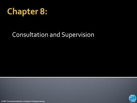 Consultation and Supervision