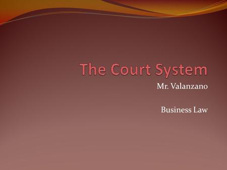 Mr. Valanzano Business Law. Dispute Resolution Litigate – ________________________________________________ In some cases, people decided too quickly to.