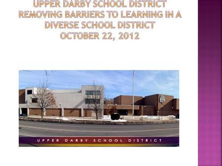 Overview of Upper Darby School District  District Goals  RtII – Behavior  RtII - Academic.