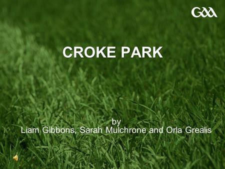 CROKE PARK by Liam Gibbons, Sarah Mulchrone and Orla Grealis.