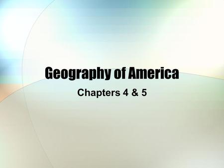 Geography of America Chapters 4 & 5. The Melting Pot The “Melting Pot” is a metaphor to describe the assimilation of immigrants to the USA. Approximately.