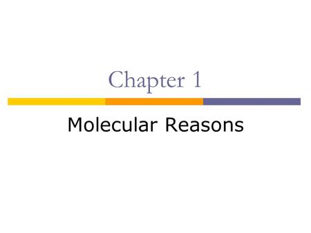 Chapter 1 Molecular Reasons. What Is Chemistry?  The science that deals with the materials of the universe and the changes these materials undergo. 