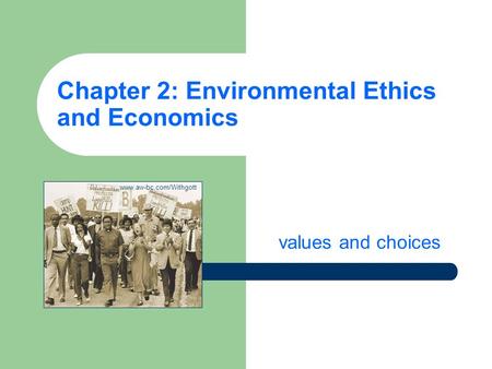Chapter 2: Environmental Ethics and Economics