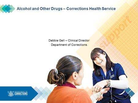 Alcohol and Other Drugs – Corrections Health Service Debbie Gell – Clinical Director Department of Corrections.