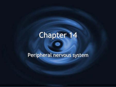 Chapter 14 Peripheral nervous system. Introduction G Consist of: Cranial and spinal nerves G PNS made Somatic - oversees voluntary activities of G Autonomic.