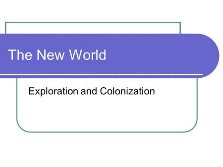 The New World Exploration and Colonization. Review Portuguese Treaty of Tordesillas Spanish Armada and the ‘Sea Dogs’ Lost Colony Key Colonies (significance.