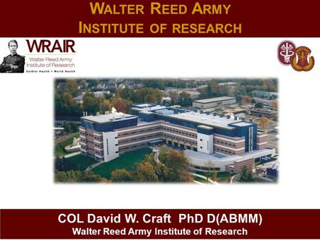 Walter Reed Army Institute of research