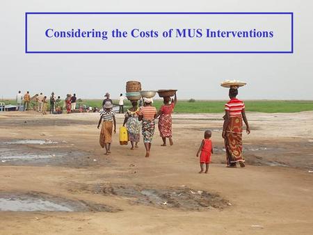 Considering the Costs of MUS Interventions. Direct Costs v. Opportunity Costs Direct Costs Expenditures and investments to achieve a particular outcome.