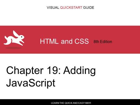 Chapter 19: Adding JavaScript