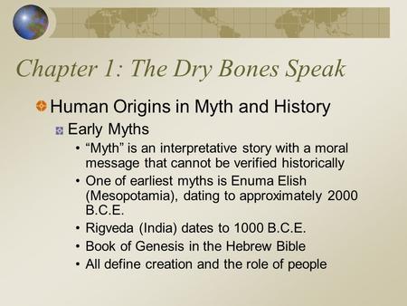 Chapter 1: The Dry Bones Speak