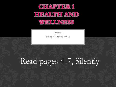 Chapter 1 Health and Wellness
