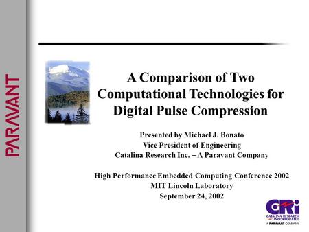Computational Technologies for Digital Pulse Compression
