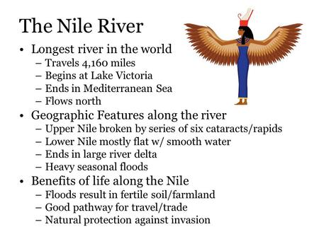 The Nile River Longest river in the world