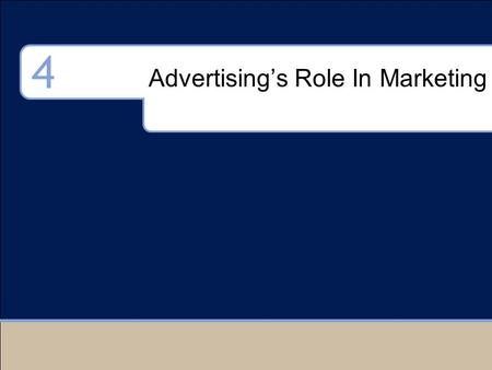 Advertising’s Role In Marketing. Lecture Outline I.What is Marketing? II.The Key Players and Markets III.The Marketing Process IV.How Agencies Work V.International.