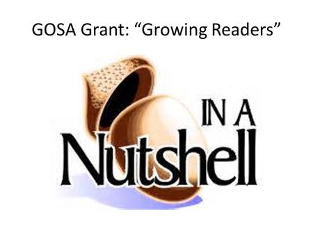 GOSA Grant: “Growing Readers”. 2 million dollars.