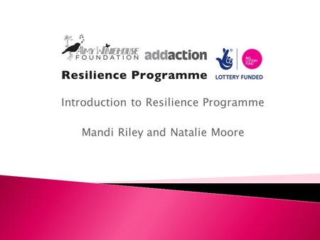Introduction to Resilience Programme Mandi Riley and Natalie Moore.