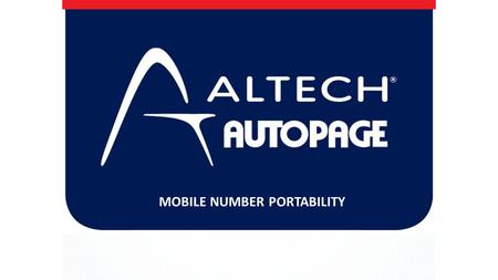 WELCOME TO ALTECH AUTOPAGE CELLULAR