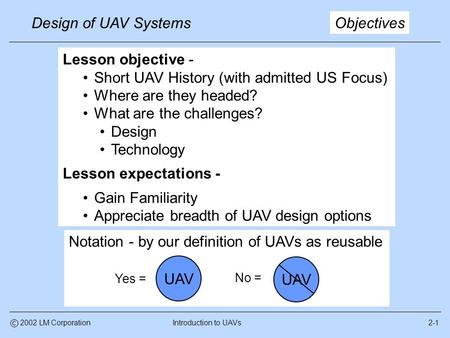 Short UAV History (with admitted US Focus) Where are they headed?