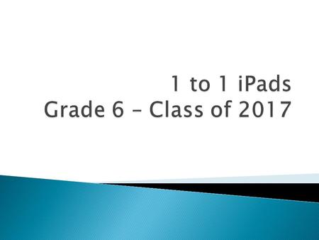  iPad with 32 GB  Bag to carry the iPad  Cable – Student is responsible  Heavy Duty Case  Apps for 3 years  MDM for 3 years  Self-Insurance.