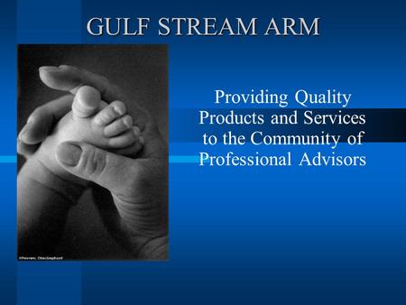 GULF STREAM ARM Providing Quality Products and Services to the Community of Professional Advisors.