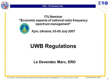 Economic aspects of national radio frequency spectrum management”